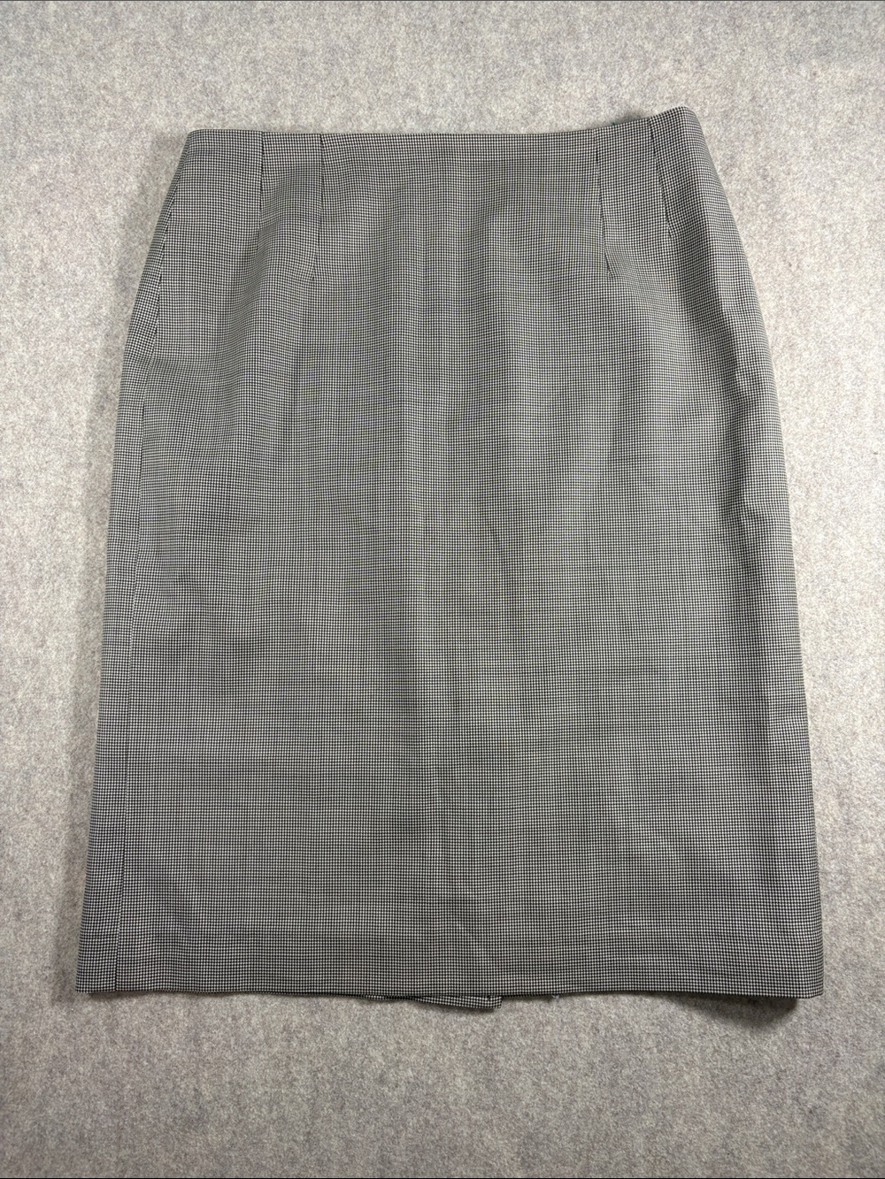 VINTAGE Paul Stuart Italy Super 130s Wool Houndstooth Pencil Skirt EUC size 8
